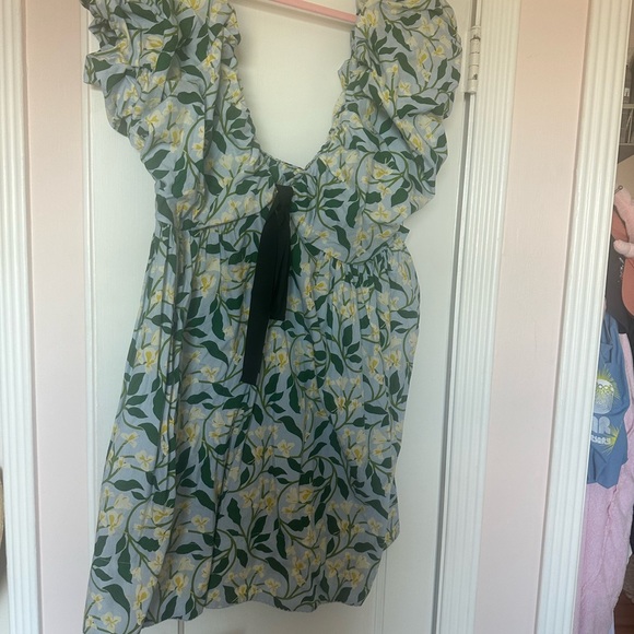 Agua by Agua Bendita Horizonte Floral Poplin Mini Dress large l - Picture 7 of 7